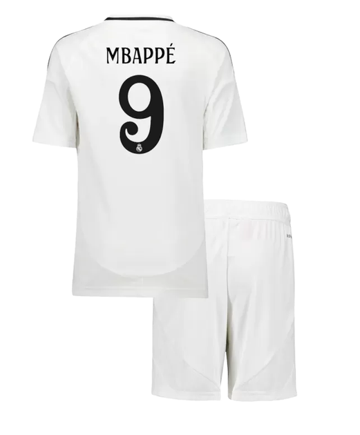 Дитяча футбольна форма Adidas Mbappé №9 Real Madrid 2024-2025, розмір 22 (зріст 125–130 см), біла - изображение 3