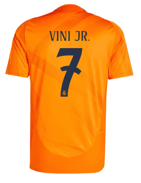 Дитяча футбольна форма Adidas Vini Jr. №7 Real Madrid 2024-2025, розмір 28 (зріст 150–160 см), помаранчева - изображение 4