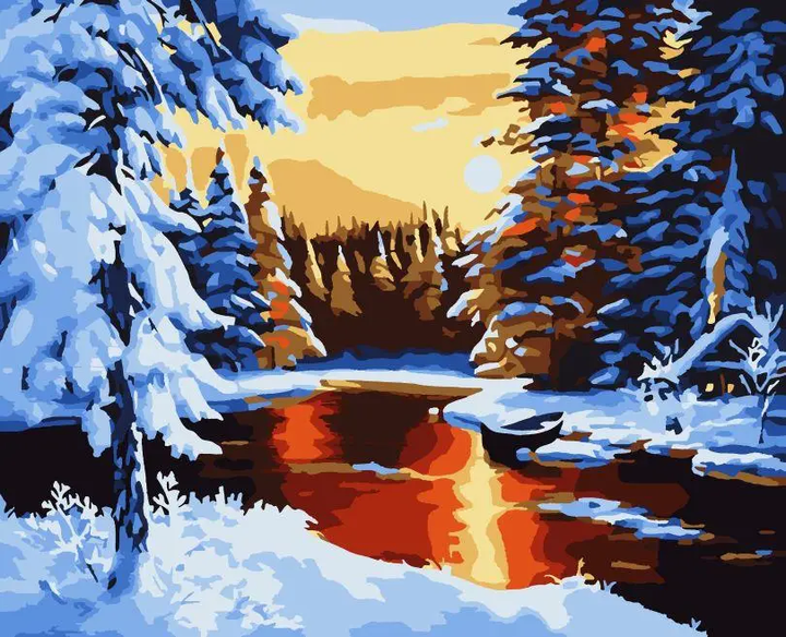 Картина за номерами, (PN2746), Казкова зима, 40 х 50 см, Artissimo, (Без коробки) - Фото 1 Картина за номерами, (PN2746), Казкова зима, 40 х 50 см, Artissimo, (Без коробки) - зображення 1