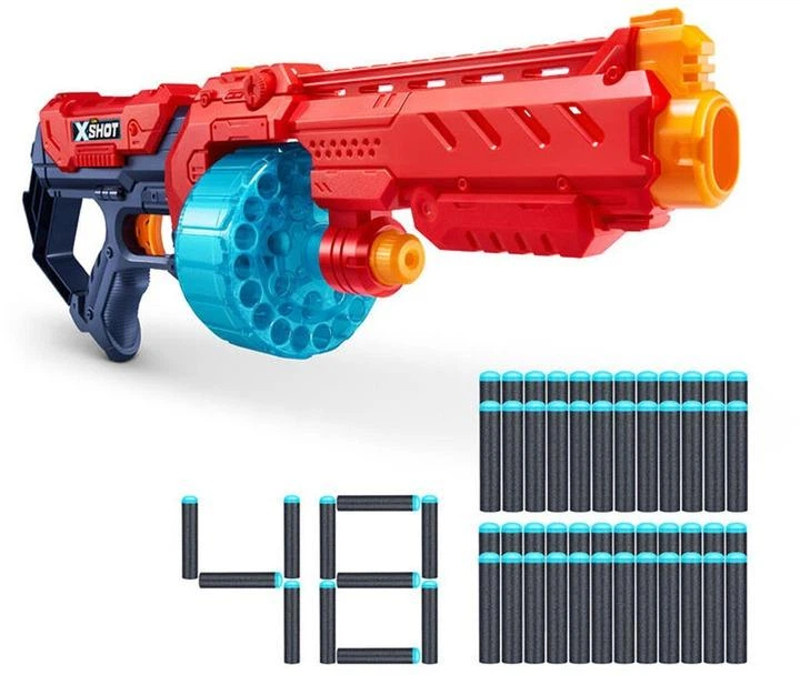 Швидкострільний бластер Zuru X-Shot Red Excel Turbo Fire 48 патронів (36270R) - Фото 3 Швидкострільний бластер Zuru X-Shot Red Excel Turbo Fire 48 патронів (36270R) - зображення 3