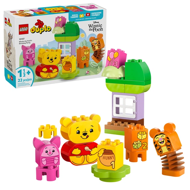 Конструктор LEGO DUPLO Disney День народження Вінні Пуха 22 деталі (10457) - Фото 6 Конструктор LEGO DUPLO Disney День народження Вінні Пуха 22 деталі (10457) - зображення 6