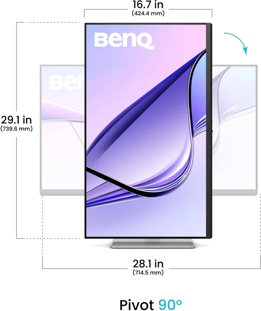 Монітор 31.5" BenQ MA320U Silver (9H.LMXLB.QBE) - зображення 4