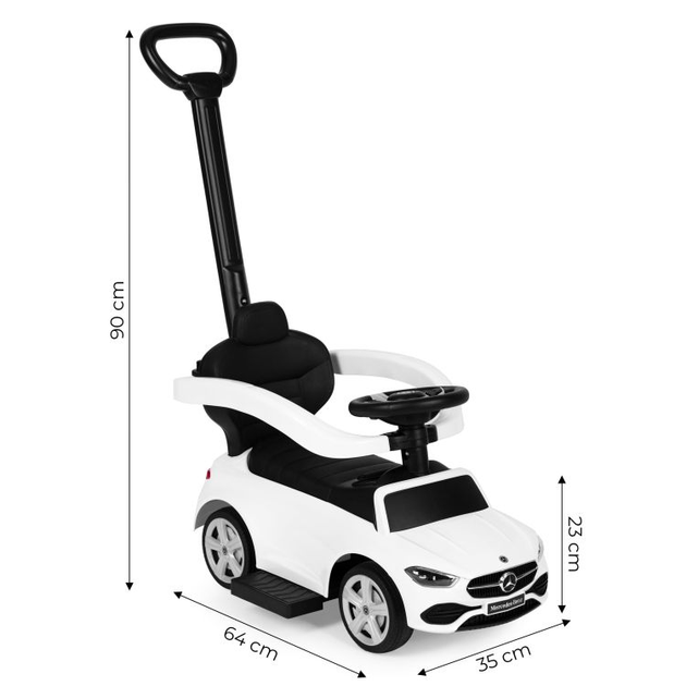 Jeździk Multistore Mercedes C Class 3 w 1 Biały (5905817004201) - obraz 13