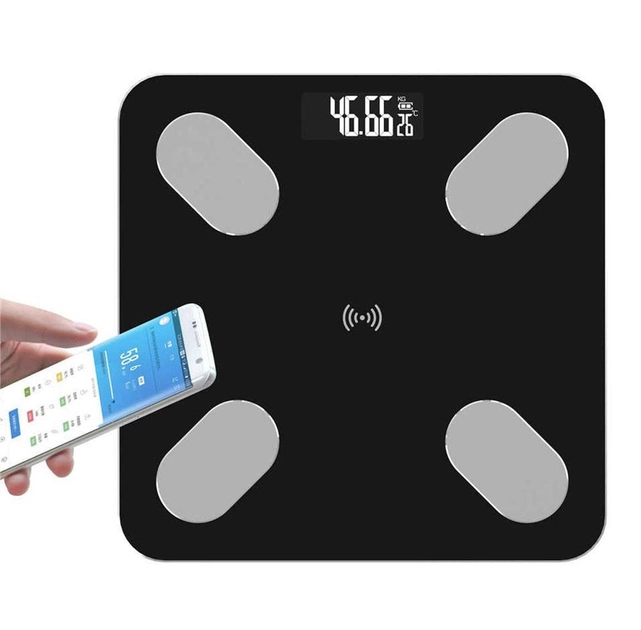 Смарт-Весы Smart Scale Bluetooth A1 Black Умные Напольные Фитнеc Весы 180 Кг - изображение 6