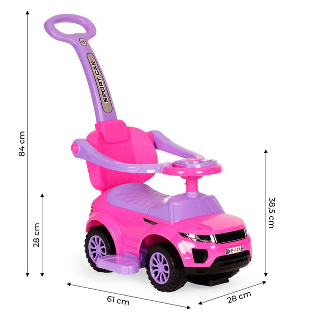 Jeździk Multistore 3 w 1 614W Różowy (5903769977369) - obraz 12