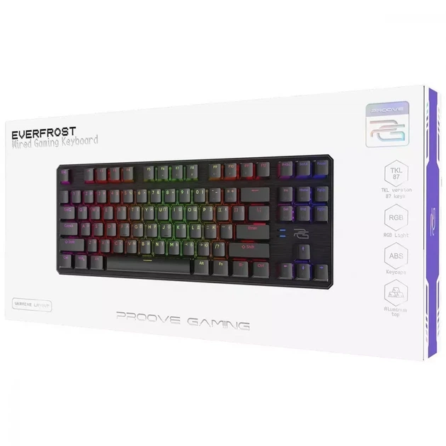 Ігрова механічна клавіатура Proove Gaming Everfrost RGB USB Black - изображение 4