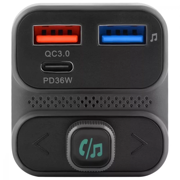 FM-трансмиттер АЗУ Proove FM Launcher Luxor SE 36W PD+QC3.0 Type-C+USB Gray - изображение 3