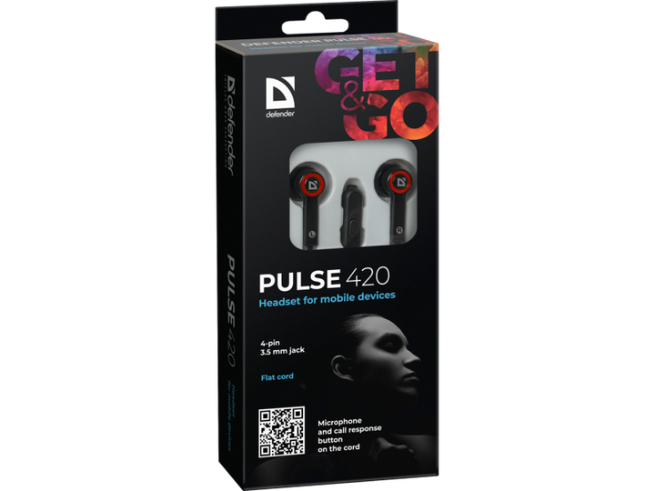 Навушники Defender Pulse 420 Black/Red - Фото 3 Навушники Defender Pulse 420 Black/Red - зображення 3