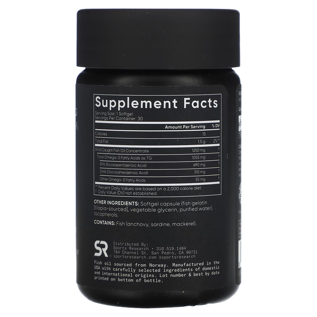 Органическая Омега 3 Omega-3 Fish Oil Alaska Pollock 1250мг - 30 софтгель 023249091523 - изображение 2