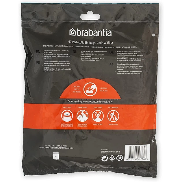 Пакети для сміття Brabantia W 5 л 40 шт 137846 (00801163) - зображення 2