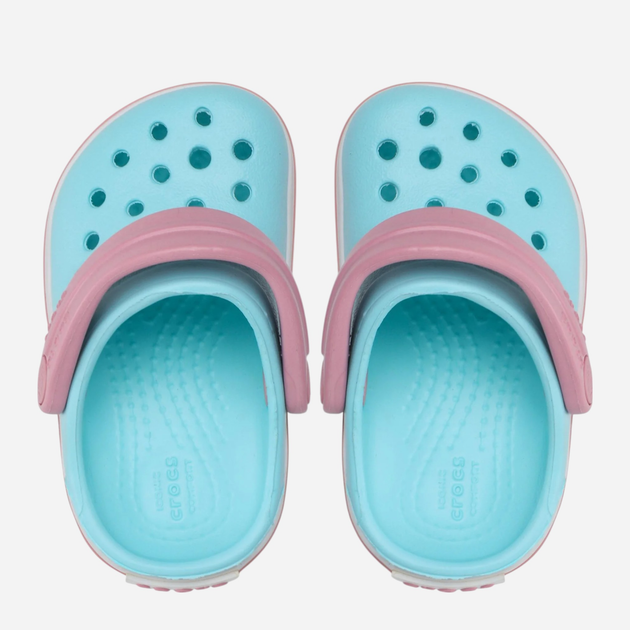 Chodaki dziecięce dla dziewczynki Crocs 207005-4S3 19-20 (C4) Miętowy/Różowy (191448710481) - obraz 5