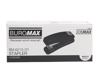 Степлер BUROMAX 15арк. №24 4213-01 чорний (12) /BM.4213-01/ - Фото 2 Степлер BUROMAX 15арк. №24 4213-01 чорний (12) /BM.4213-01/ - изображение 2