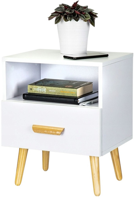 Приліжкова тумба ModernHome by Multistore (WYJ-258 WHITE) - зображення 5