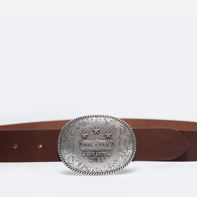 Pasek skórzany Big Star Almos 804 L (95 cm) Brązowy - obraz 3
