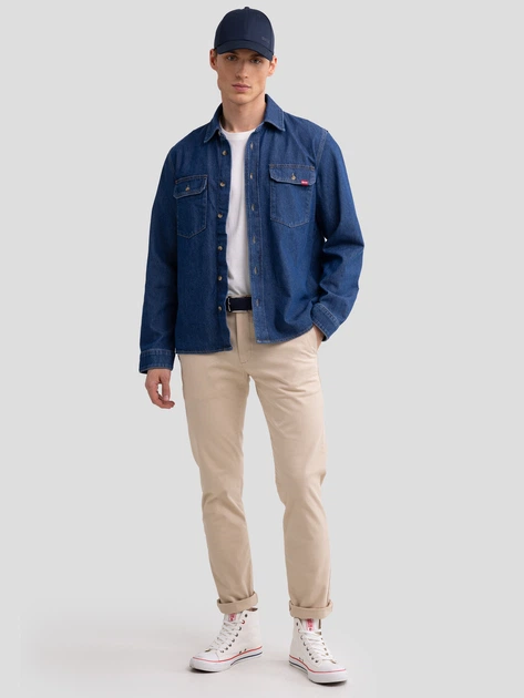 Сорочка джинсова чоловіча Big Star Cody 584 XL Темно-синя (5900714831097) - зображення 3