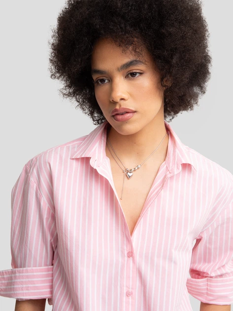 Koszula damska bawełniana Big Star Goplo 601 XS Różowa - obraz 6