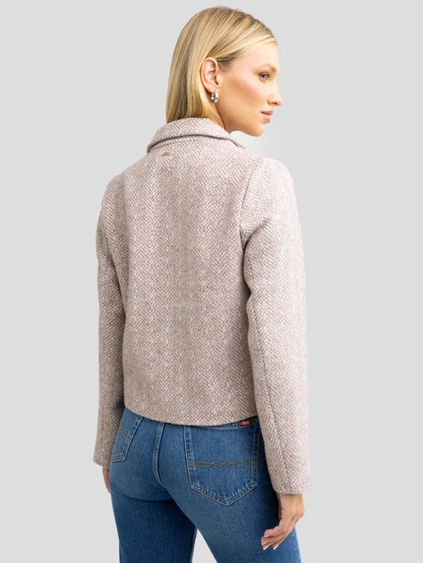 Marynarka damska wełniana krótka Big Star Merta 000 S Jasnoróżowa - obraz 2