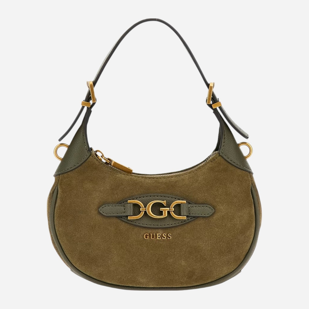 Torebka bagietka damska mała Guess Malva HWSB9494730-OLV Zielona (800070326151) - obraz 1
