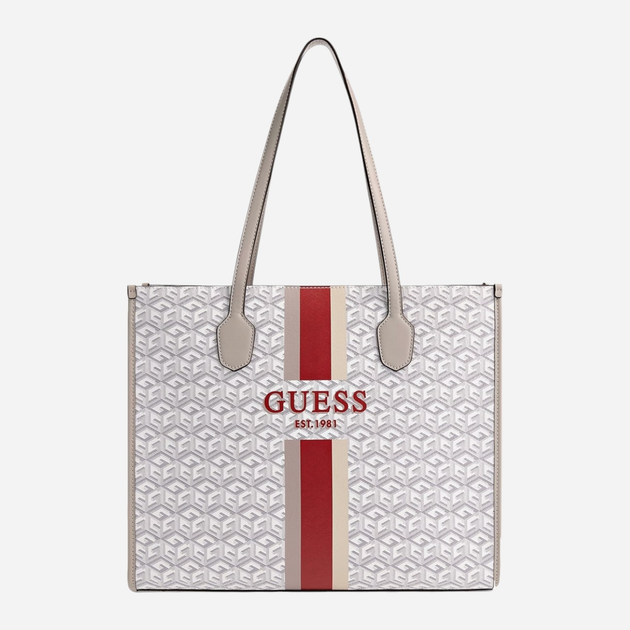 Torba shopper damska duża Guess Silvana HWSC8665230-STL Szara (800070325044) - obraz 1