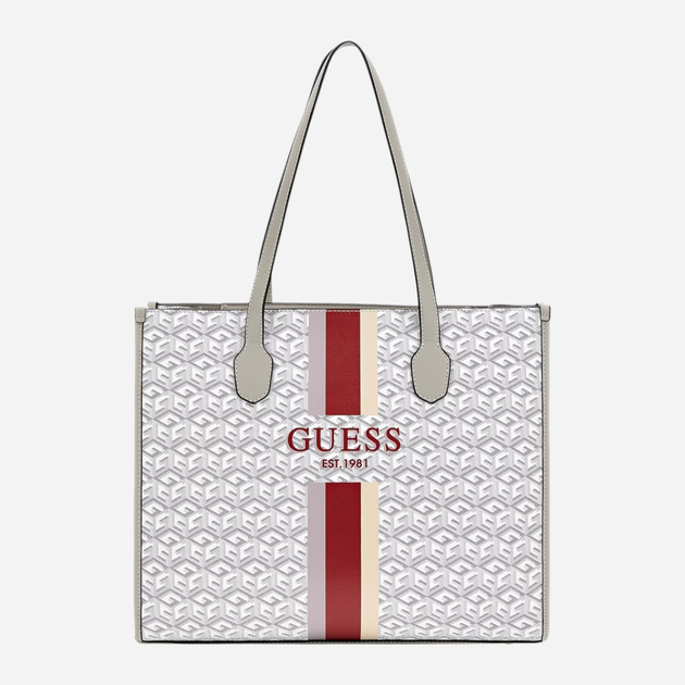 Torba shopper damska duża Guess Silvana HWSC8665240-STL Szara (800070318916) - obraz 1