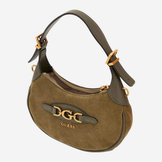 Torebka bagietka damska mała Guess Malva HWSB9494730-OLV Zielona (800070326151) - obraz 3