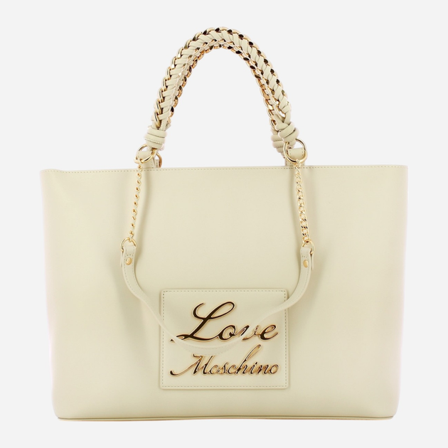 Torba shopper damska duża Love Moschino Borsa JC4119PP1ILM0110 Mleczna (800070318008) - obraz 1
