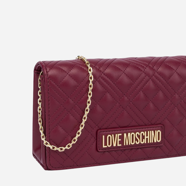 Torebka kopertówka damska mała Love Moschino Borsa Quilted JC4079PP1LLA0552 Czerwona (800070326574) - obraz 4