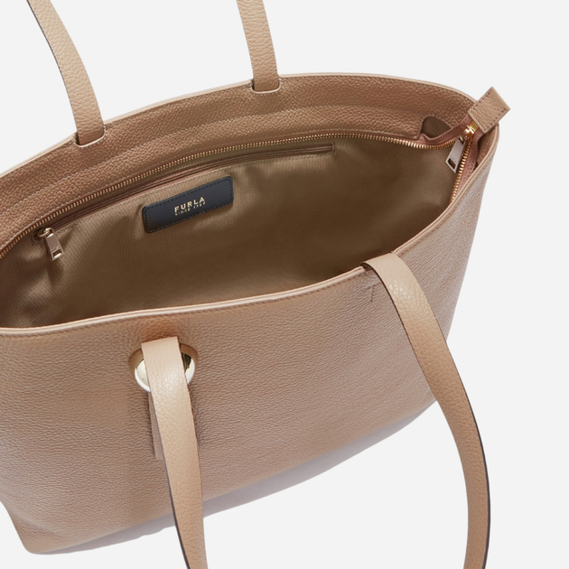 Сумка шопер жіноча з натуральної шкіри Furla Sfera L WB01353HSF0001257S1007 Бежева (800070325760) - зображення 4