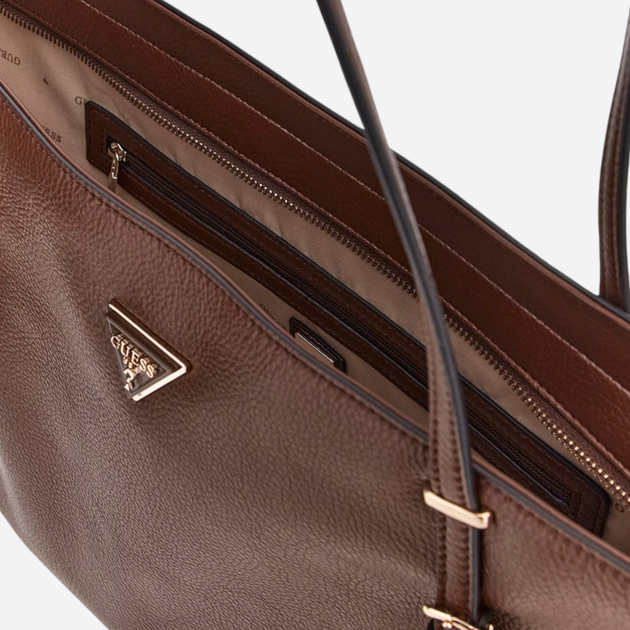 Сумка шопер жіноча Guess Levia HWBS8501230-CHO Коричнева (800070326033) - зображення 4
