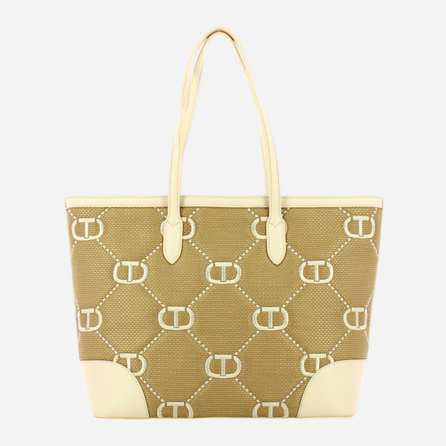 Torba shopper damska duża Twin Set 241TB7210-00282 Beżowa (800070318458) - obraz 2
