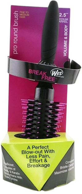 Щітка для волосся Wet Brush Break Free Volume & Body Round 2.5 Medium Чорна (736658571356) - зображення 1