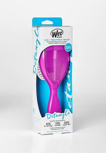 Szczotka do włosów Wet Brush 2-in-1 Treatment do rozczesywania kołtunów Purpurowa (736658585278) - obraz 2