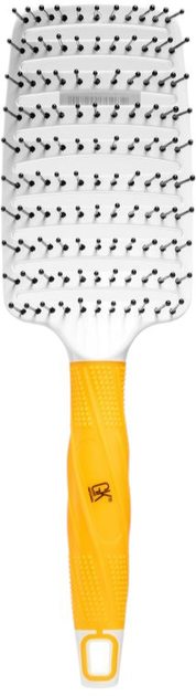 Щітка для волосся Global Keratin Vent Brush 76 мм Біло-жовта (815401019168) - зображення 3
