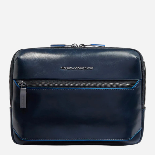 Torba przez ramię męska skórzana Piquadro CA6588B2/BLU2 Ciemnogranatowa (800070326359) - obraz 1