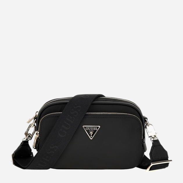 Torebka crossbody damska mała Guess Eco Gemma HWEYG839572-BLA Czarna (800070293638) - obraz 1