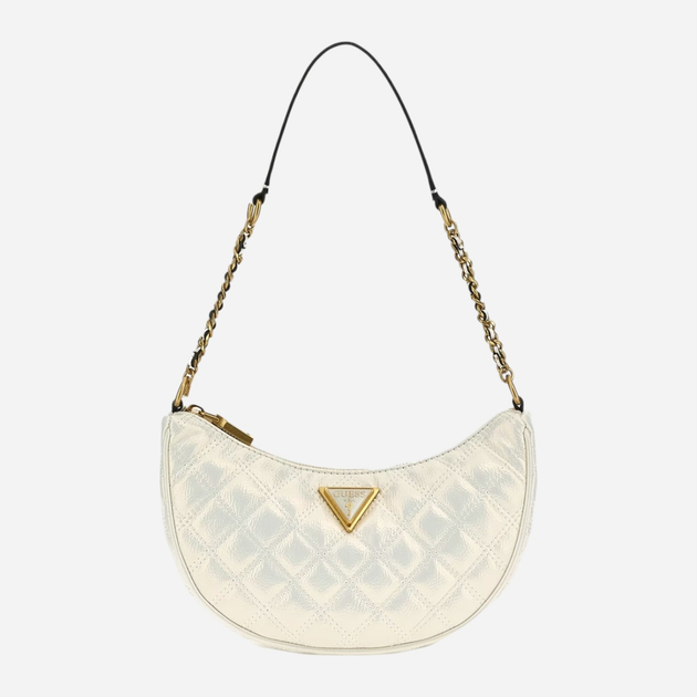 Сумка хобо жіноча маленька Guess Giully HWQI8748120-IVO Біла (800070316652) - зображення 1