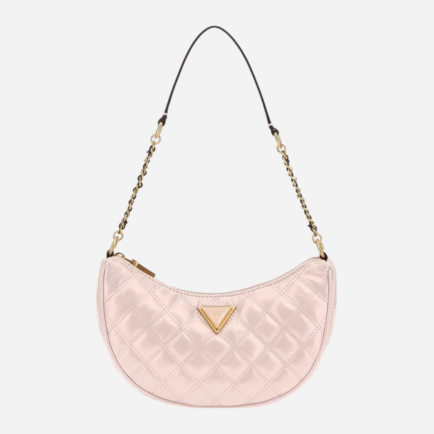 Сумка хобо жіноча маленька Guess Giully HWQI8748120-LTR Рожева (800070316653) - зображення 1