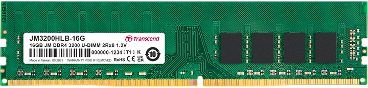 Оперативна пам'ять Transcend DDR4-3200 16384MB PC4-25600 1Rx8 1Gx8 (JM3200HLB-16G) - зображення 1