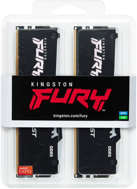 Pamięć RAM Kingston Fury DDR5-6000 65536MB PC5-48000 (Kit of 2x32768) Beast RGB Black (KF560C30BBEAK2-64) - obraz 7