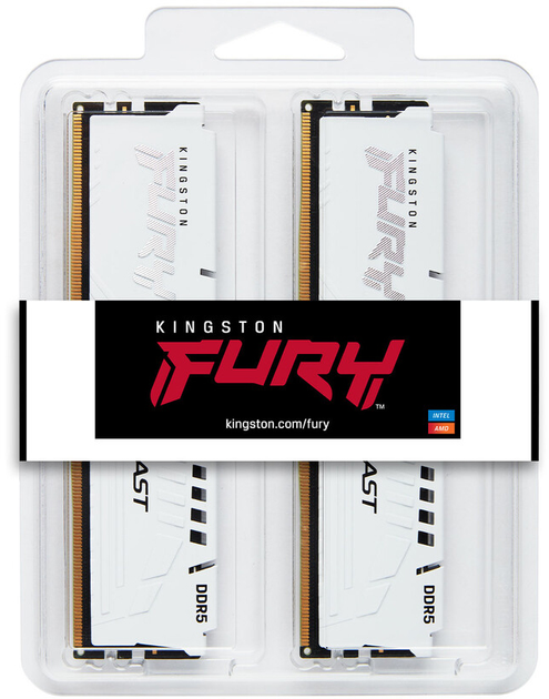 Pamięć RAM Kingston Fury DDR5-6400 65536MB PC5-51200 (Kit of 2x32768) Beast White (KF564C32BWK2-64) - obraz 5