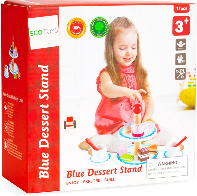 Zestaw EcoToys Drewniane ciastka cukiernia patera (5903769973903) - obraz 5