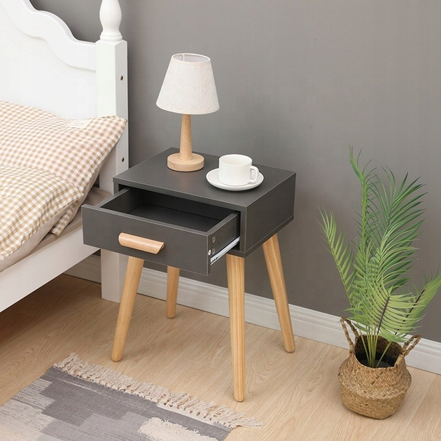Szafka nocna ModernHome by Multistore szara (WYJ-085 GRAY) - obraz 7