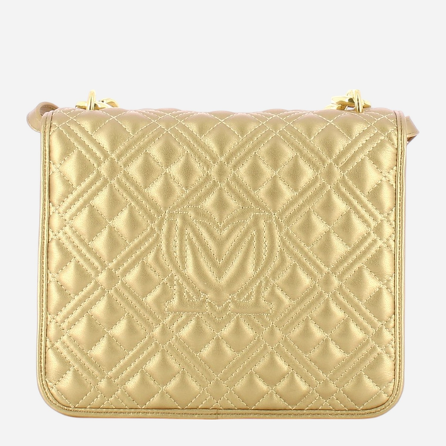 Сумка крос-боді через плече жіноча маленька Love Moschino Borsa Chunky Chain JC4024PP1FLA0901 Золотиста (800070301973) - зображення 2