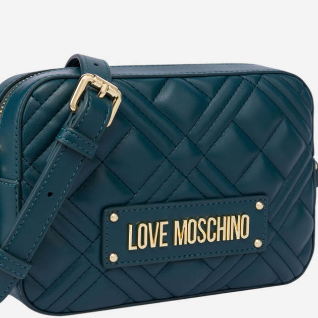 Torebka crossbody damska mała Love Moschino Borsa Quilted JC4150PP1LLA0815 Zielona (800070326569) - obraz 4