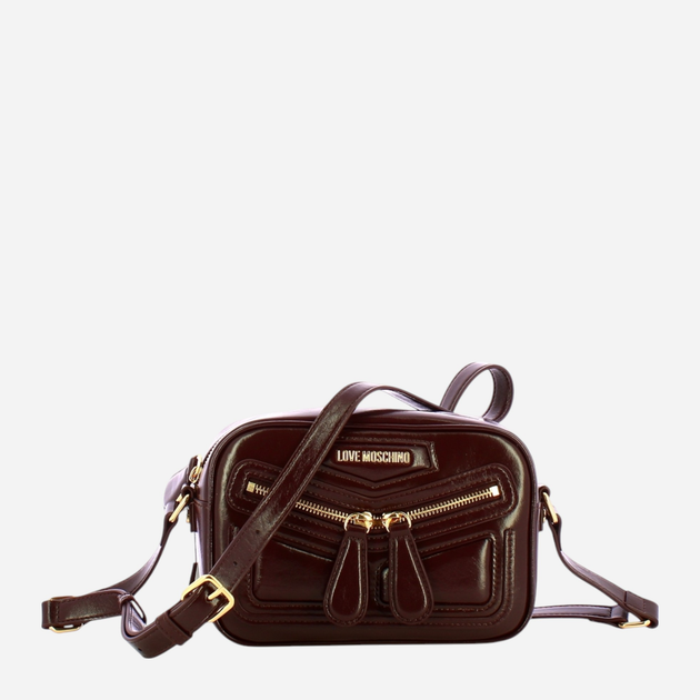 Torebka crossbody damska mała Love Moschino Borsa Vitello JC4356PP0LK1030A Brązowa (800070326611) - obraz 1