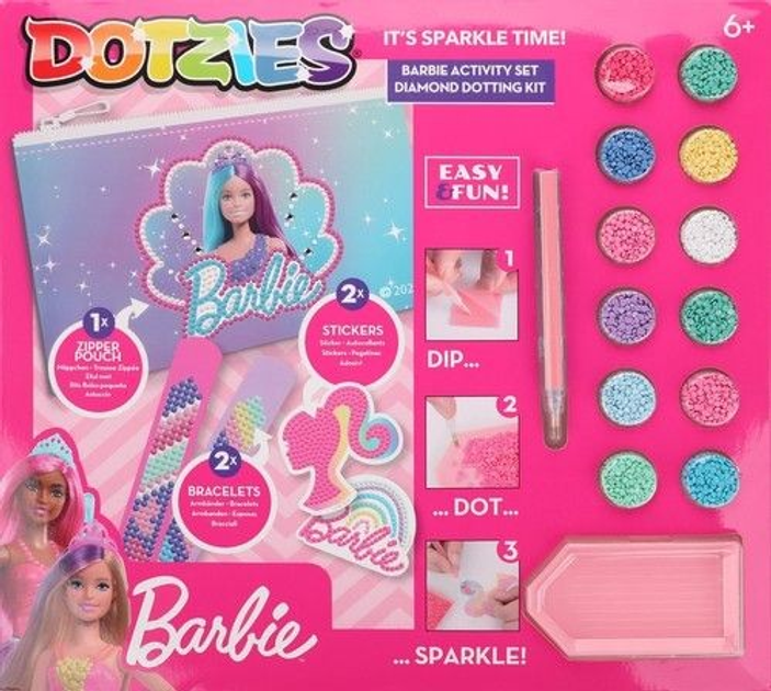 Zestaw kreatywny Dante Diamond Dotzies Barbie (4895225928699) - obraz 1