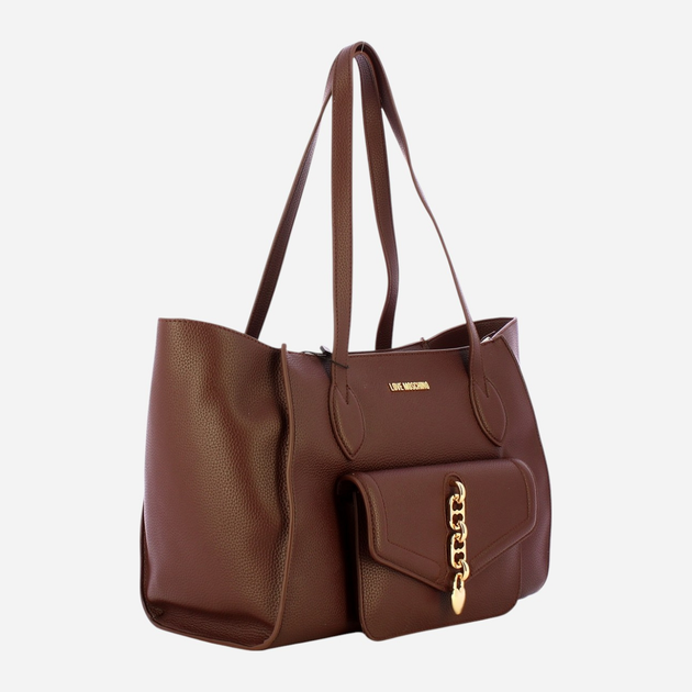 Сумка шопер жіноча Love Moschino Borsa JC4388PP0LKU0301 Коричнева (800070326632) - зображення 3