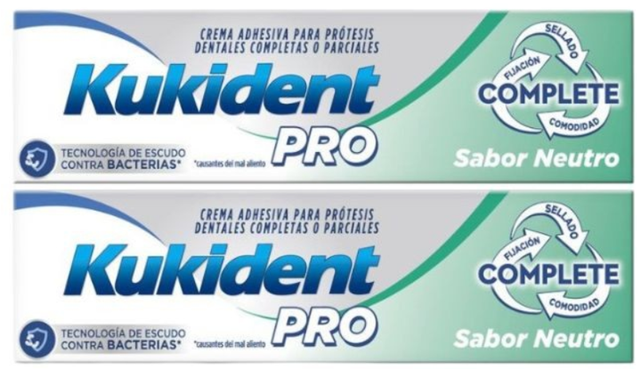 Klej do protez zębowych Kukident Pro Complete Neutral Flavor 2x47 g (8700216296687) - obraz 1