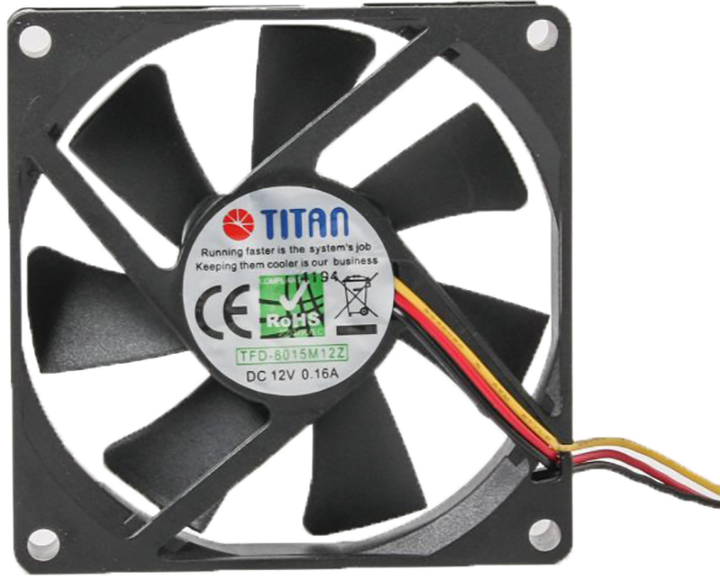 Вентилятор для корпуса Titan TFD-8015 M 12 Z, 80mm - изображение 1