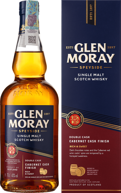 Набор виски Glen Moray Cabernet Cask Finish 0.7 л 40% Glen Moray Chardonnay Cask Finish 0.7 л 40% Glen Moray 12 YO 0.7 л 40% (1021000286149) - изображение 3
